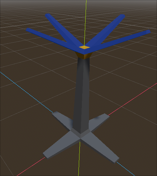 Simple model of a free-standing antenna